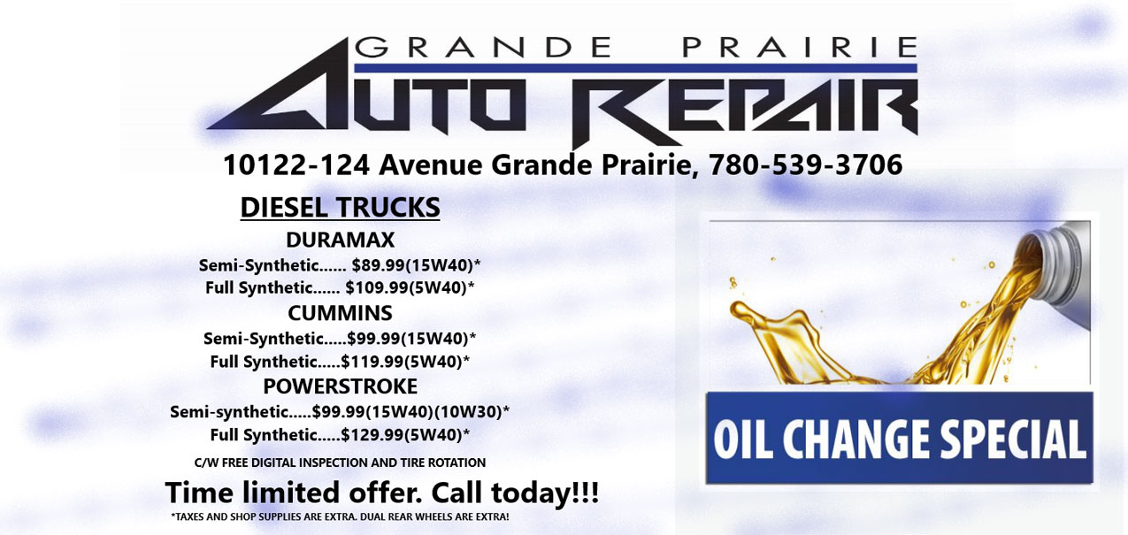 Diesel Oil Special | Grande Prairie Auto Repair