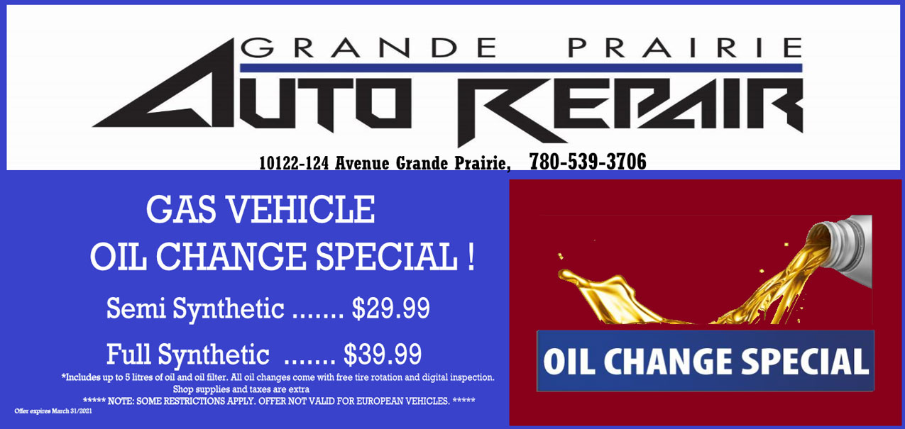 Gas Oil Changes | Grande Prairie Auto Repair